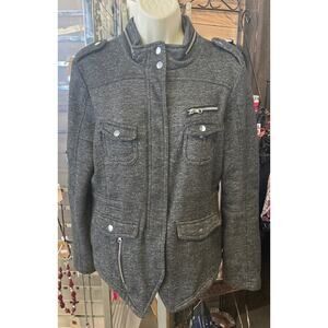 Rue 21 Women’s Knit Jacket Size Large Black Gray